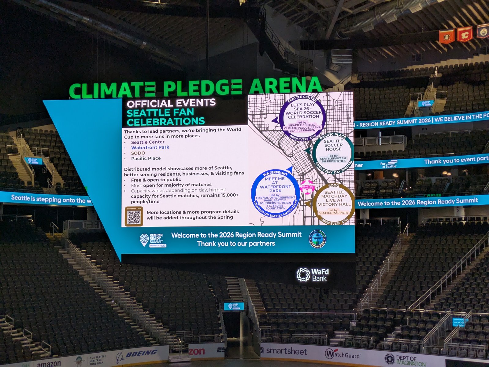 Official Seattle Fan Celebrations, announced at the 2026 Region Ready Summit